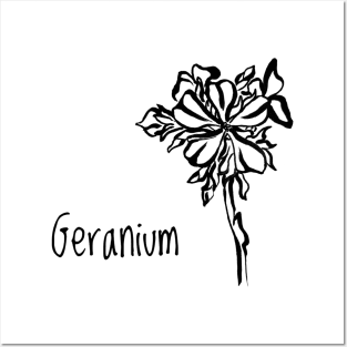 Geranium flower Posters and Art